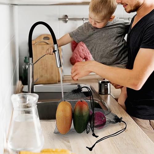 Miniatura 7 de 5 bolsas pequeñas de malla, pequeñas bolsas de malla con cordón, bolsa de almacenamiento de malla para lavandería, bolsas de malla para regalos,