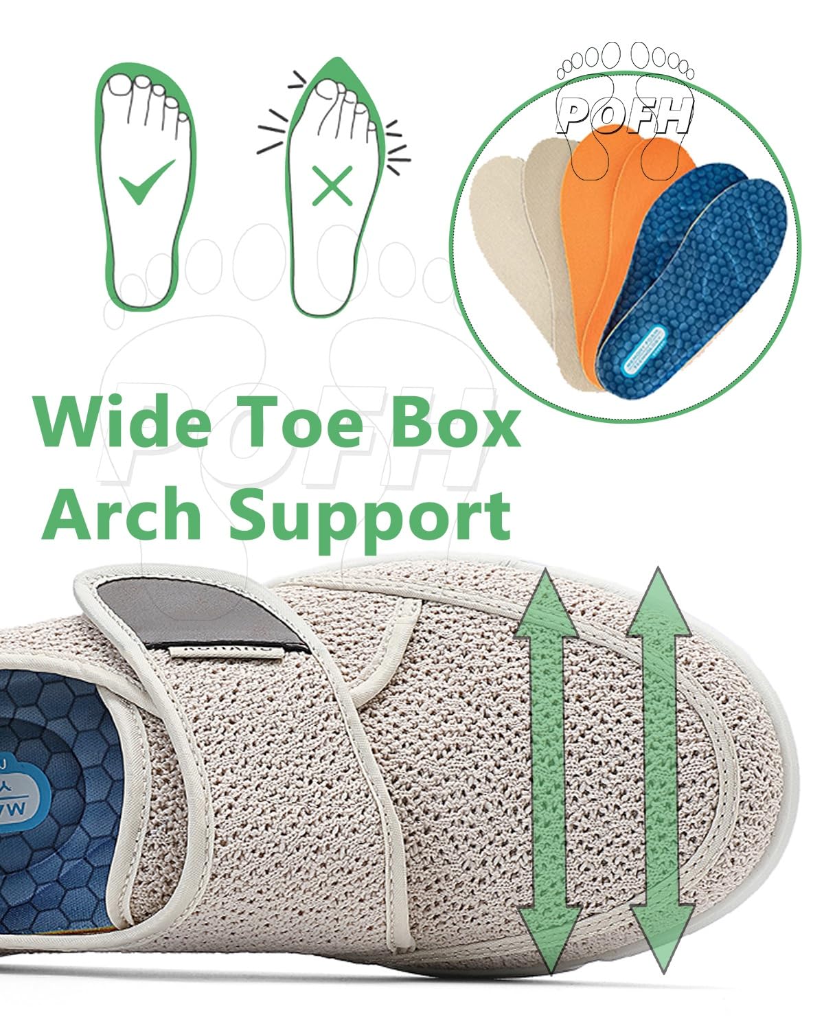 Zapatos para Pies Planos Hombre Especiales para Juanetes Zapatillas para Diabéticos Pie Ancho Fascitis Plantar Edema Calzado para Personas Mayores Extra Anchos Ortopédico