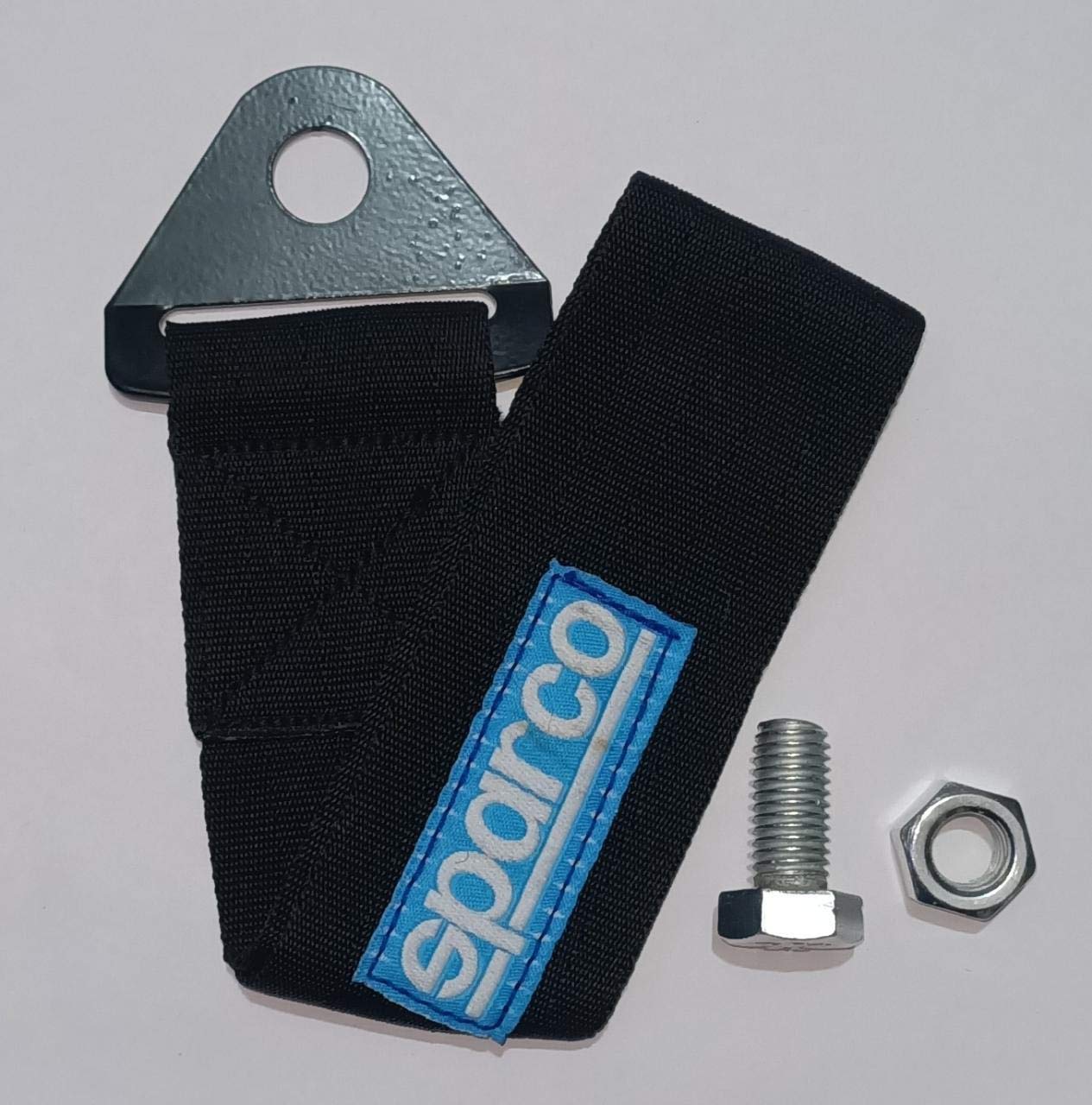 Universal SPARCO Black Racing Tow Belt & Strap SPARCO Racing Premium Auto Accessories Front & Rear Tow Strap/Tow Hook Towing Belt Auto Accessories