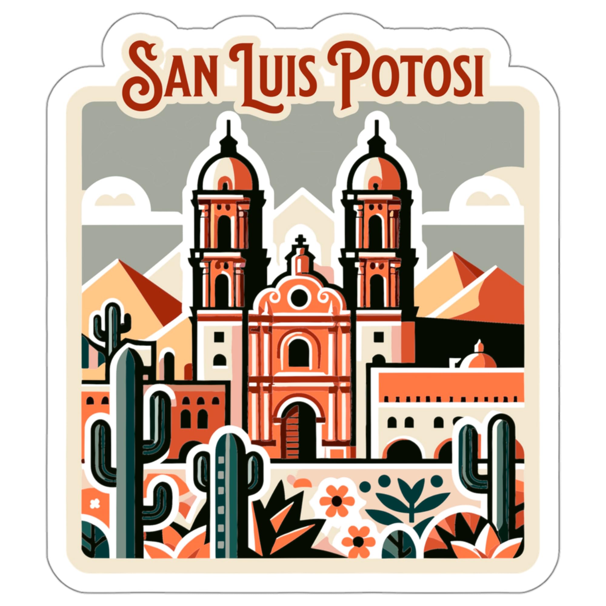 San Luis Potosi Sticker Travel Outdoors Decal Vinyl Small Waterproof for Water Bottle Mug Passport Scrapbook Notebook Laptop Tumbler Skateboard Computer Phone 4" ID44990