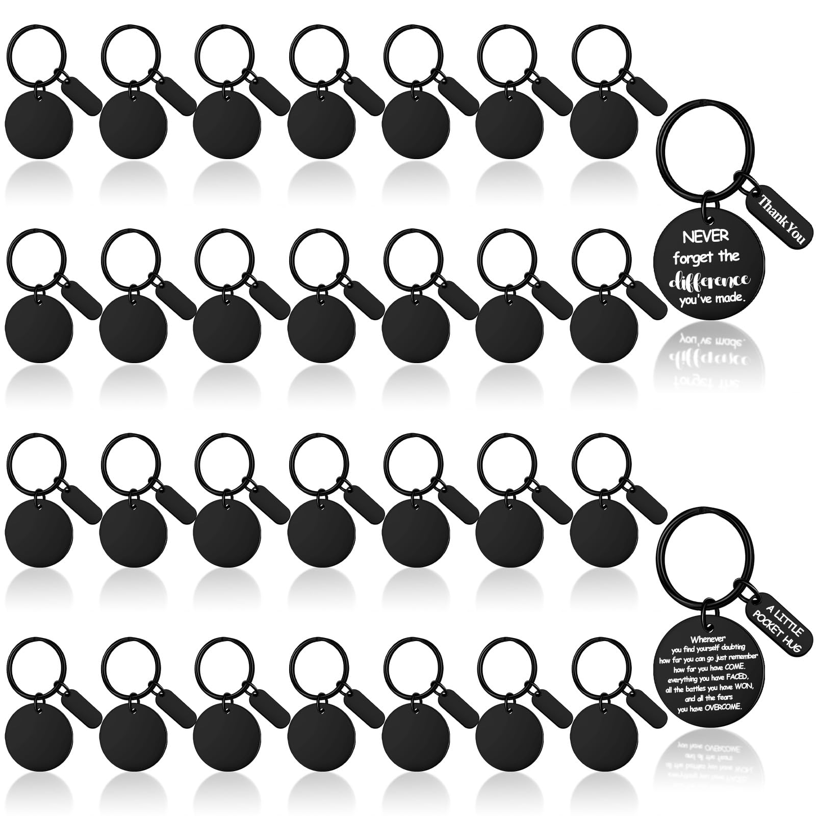 Gisafai 30 Stück gravierbare Metall-Schlüsselanhänger-Rohlinge, Lasergravur, Edelstahl, Rohlinge, Stanzrohlinge, Schmuck, Rohlinge, Schlüsselanhänger, Anhänger, Geschenke für Weihnachten, Basteln,