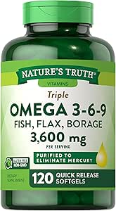 Amazon: Nature's Truth Omega 3-6-9 Softgels 3600mg 120 Count