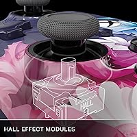 Vista 4 de PowerA Advantage Plus Wired Controller for Xbox Series X S - Night Blossom, officially licensed, adjustable height thumbsticks, hall effect, Arctic