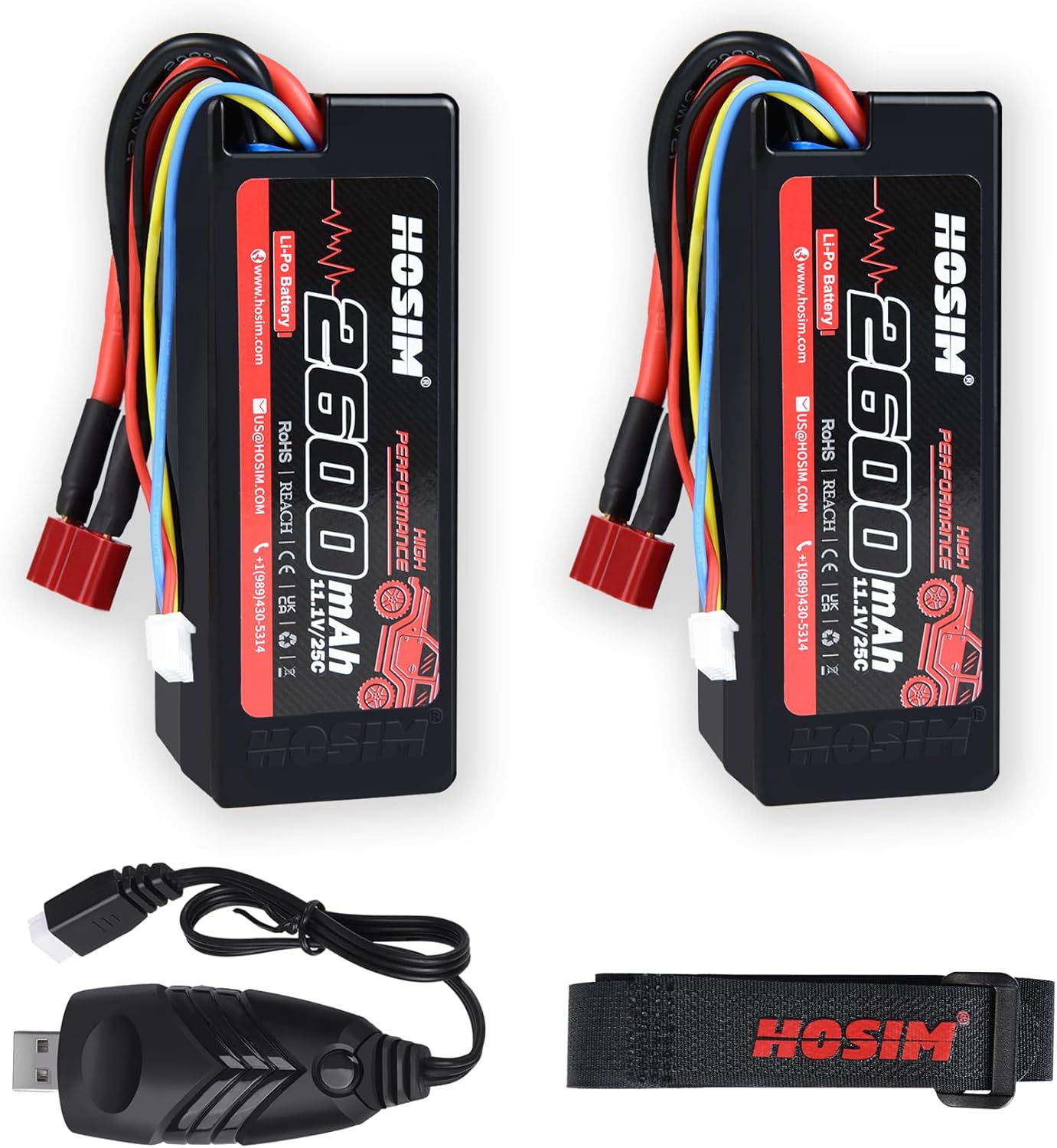 2x 11.1V 2600mah+USB-Z