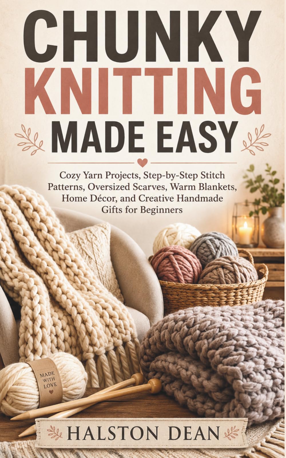 CHUNKY KNITTING MADE EASY: Cozy Yarn Projects, Step-by-Step Stitch Patterns, Oversized Scarves, Warm Blankets, Home Décor, and Creative Handmade Gifts for Beginners