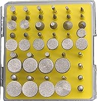 Vista 7 de Drilax 50 piezas de brocas rotativas de diamante, herramientas de tallado de piedra de precisión, herramientas de tallado de roca de grano 120