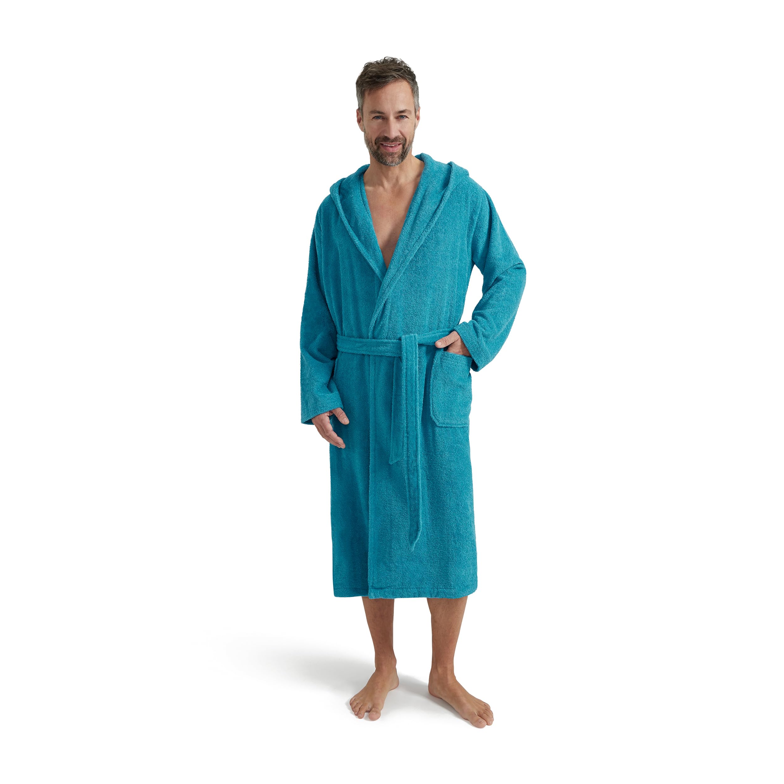 Möve Superwuschel Cappotto con Cappuccio, Lagoon, M Unisex