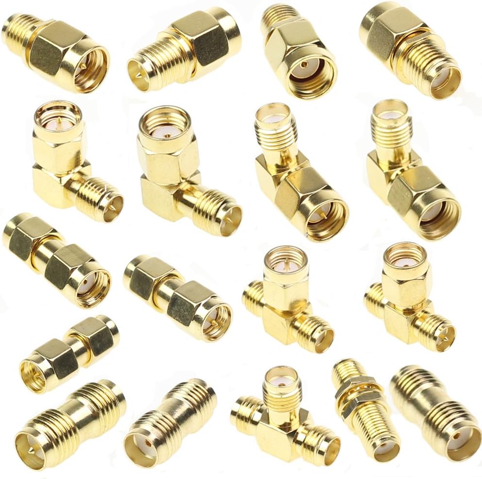 SMA Connector Kits Set 18 in 1 Adapter SMA RP SMA Male and Female RF