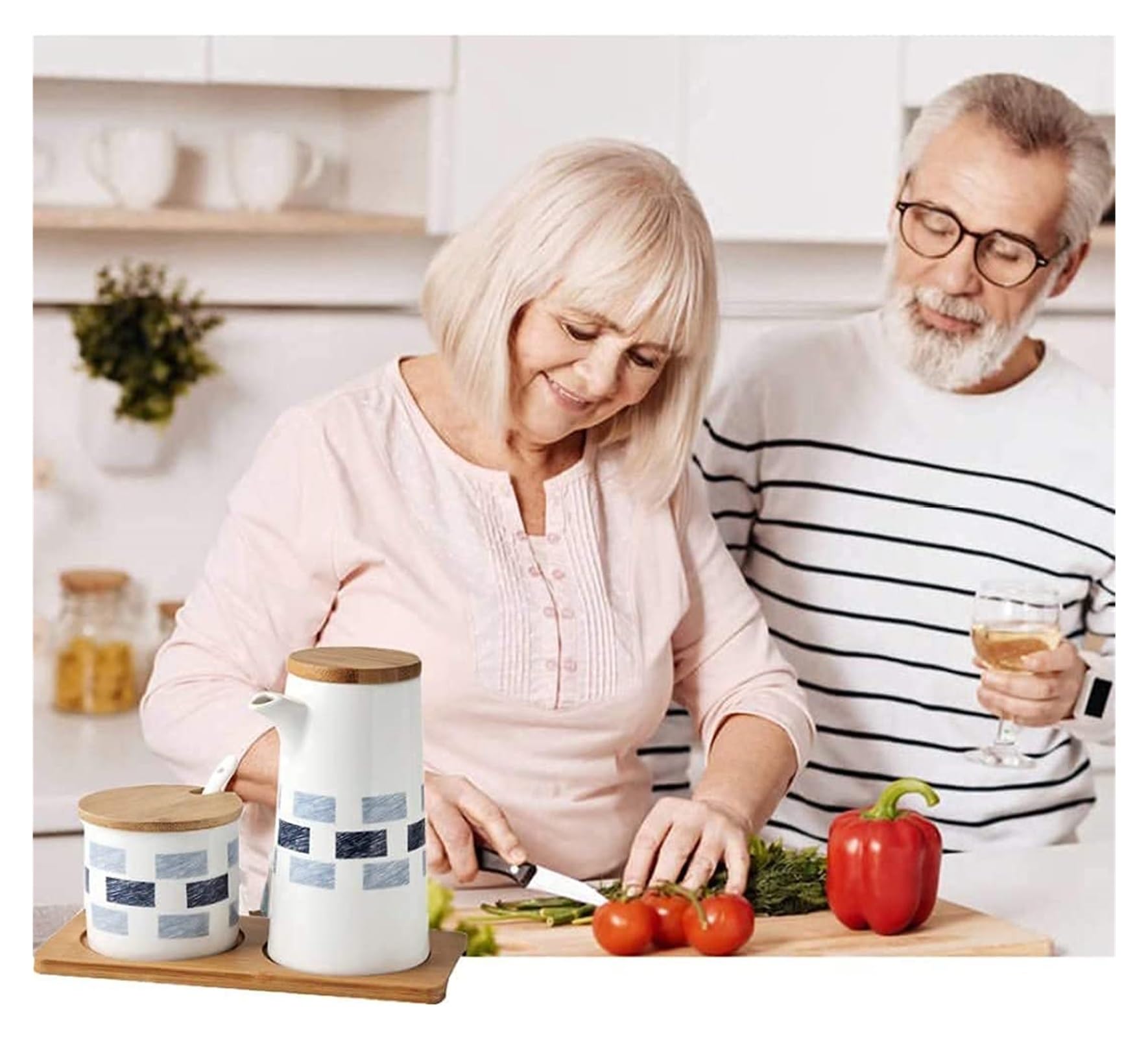 Distributore di Olio e aceto, Bottiglie di Olio in Ceramica, Salsa di soia, aceto, Collezione in Porcellana, condimenti, barattoli per spezie