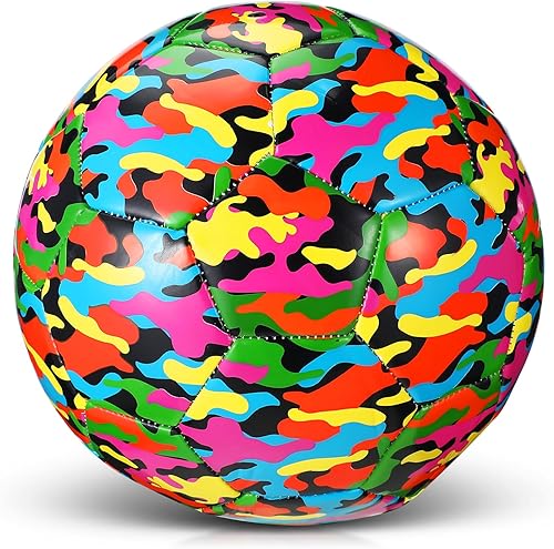 Pelota de fútbol de camuflaje tamaño 4 para niños y niñas, pelota de fútbol con bomba de inflador, para deportes en interiores y exteriores, pelota
