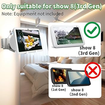 shinar echo show 8 (第3世代) 用 ウォールマウント Amazon.com: shinar Metal Wall Mount only for Echo Show 8(3rd