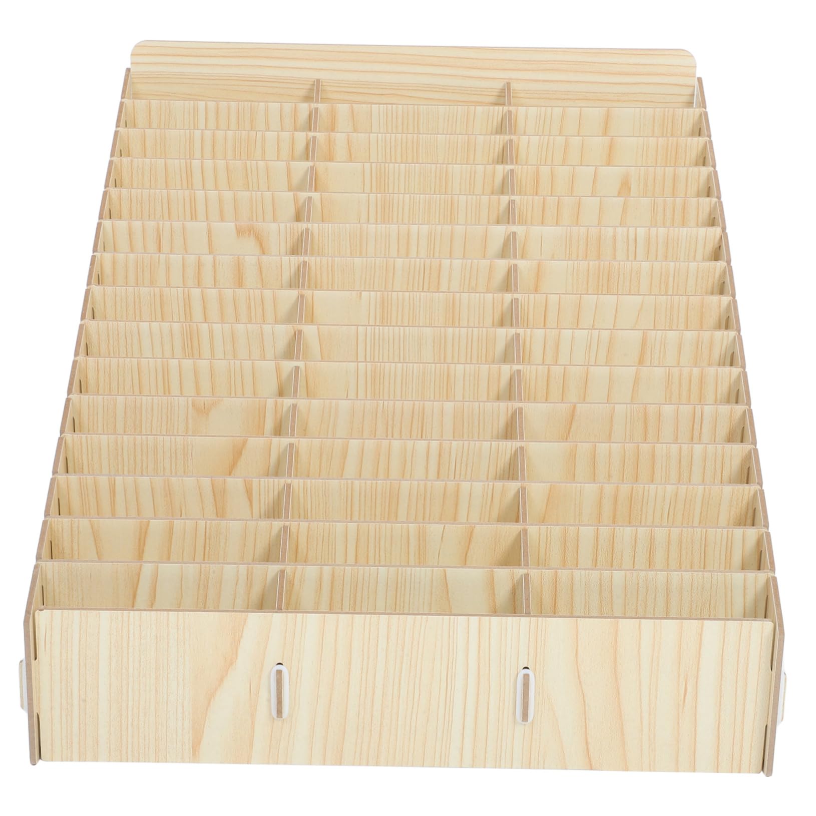 LABRIMP Porta Oggetti da Scrivania in Legno Acero Design Multicomparto a 45 Scomparti, Custodia per Cellulare Facile da Assemblare per Festa Scuola Decor in Aula e Ufficio