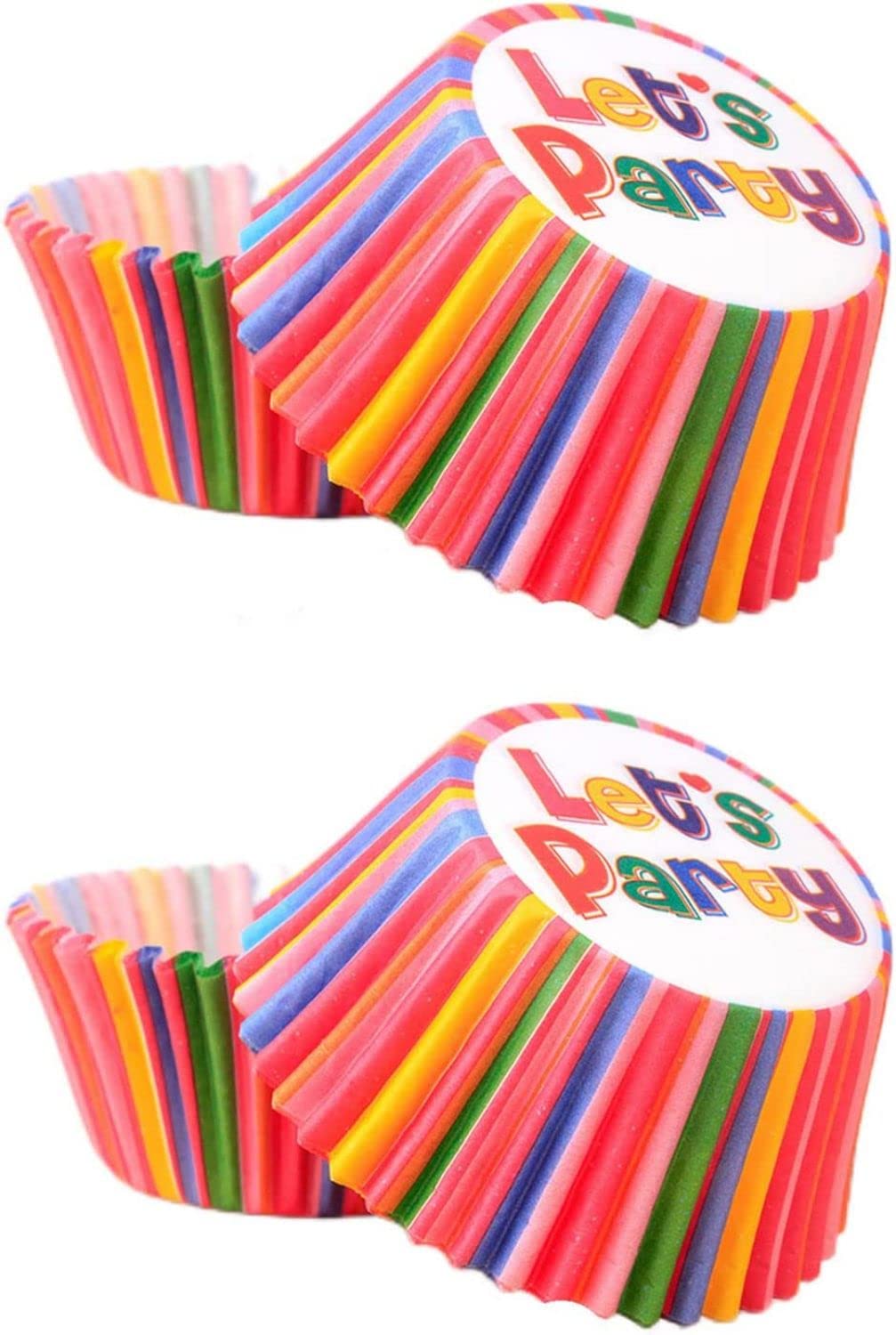 300pcs Colorful Cupcake Cases Paper Baking Cups, Muffin Cases for Baking - Muffin & Cupcake Liners Wrappers Cases, Cupcake Decorations Supplies for Holiday, Boys Girls Birthday, Wedding, Hen Party