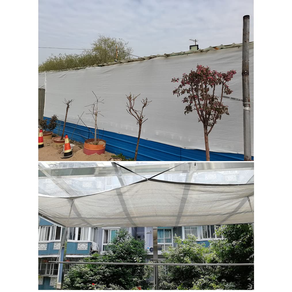Materiał zacienienia szklarni, ochrona przed słońcem, z oczkami, wodoszczelna plandeka siatkowa na parking, szopę, do ogrodu, na podwórko, budę, 10 x 12 m