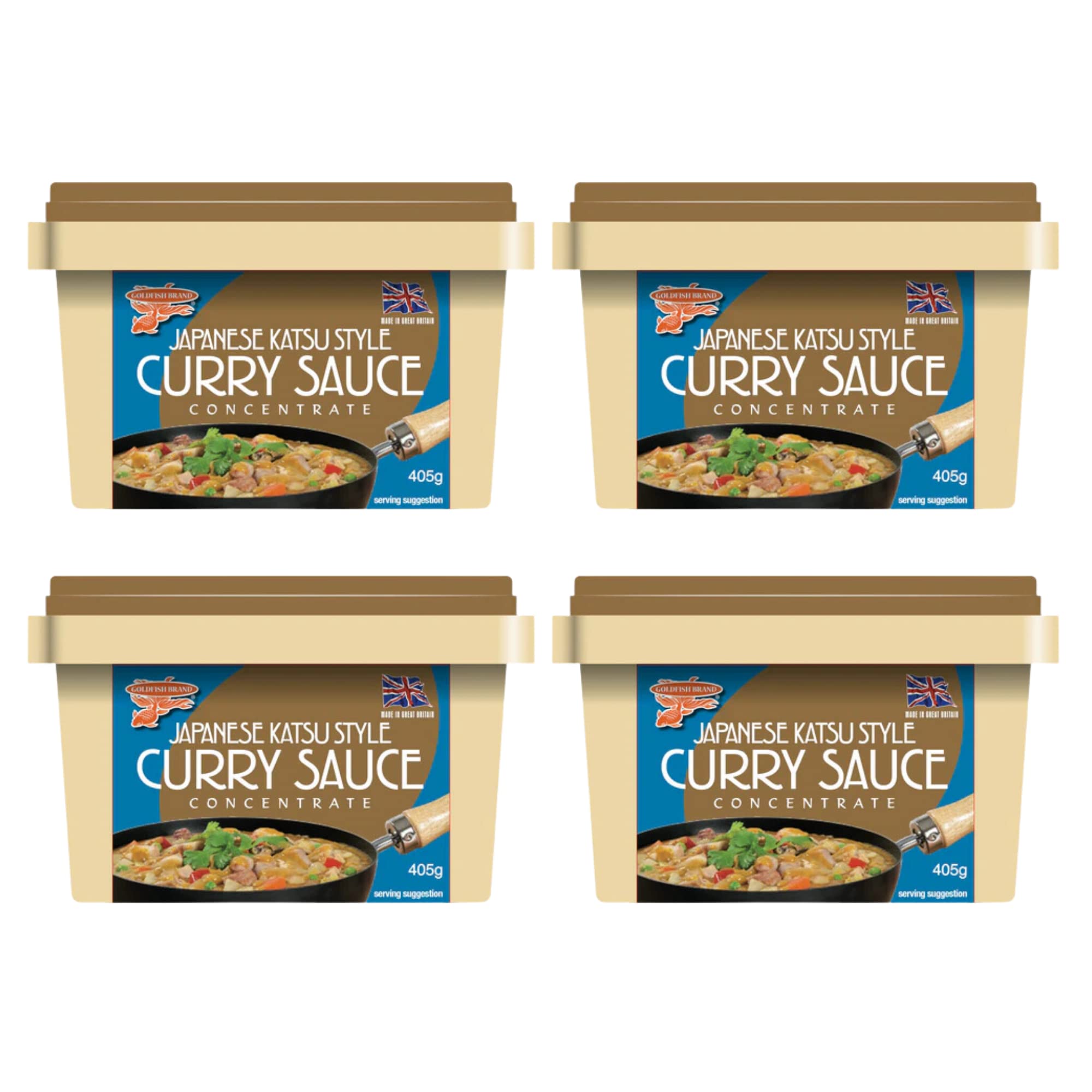 Goldfish Curry Sauce Paste Concentrate Assorted Flavours 405g (Box of 4