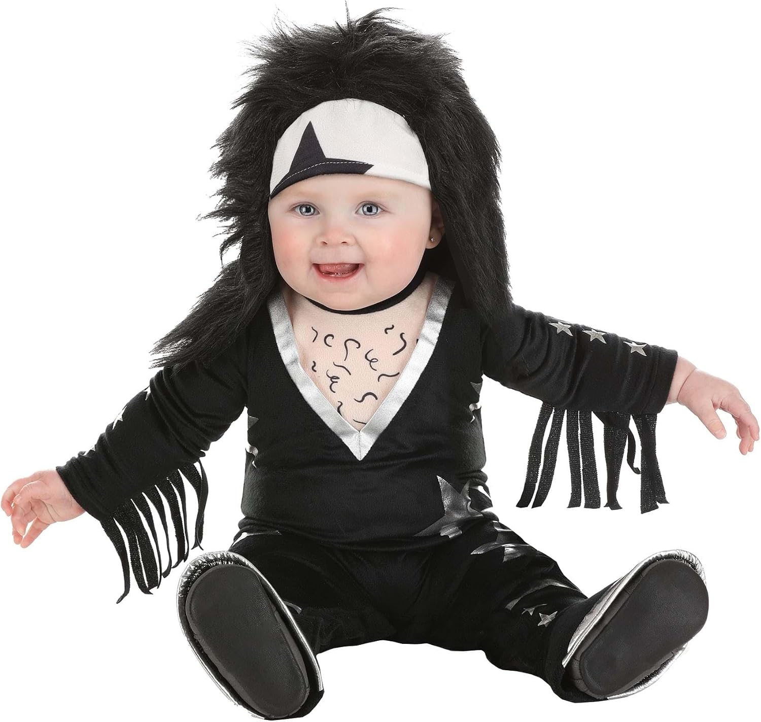 Infant KISS Starchild Halloween Costume | Perfect Celebrity Rockstar Outfit for Babies on Halloween, Costume Parties.