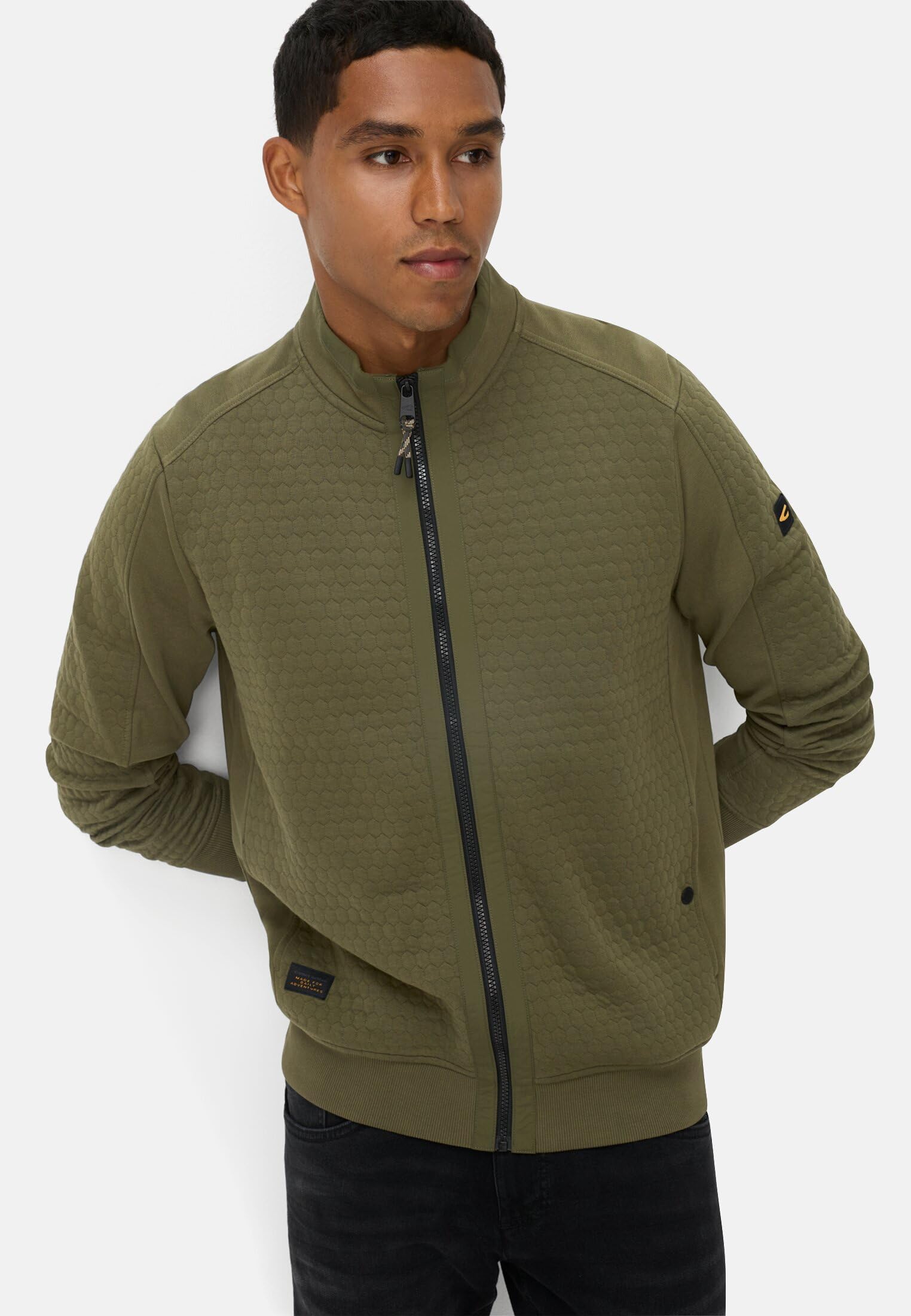 camel active Męska bluza z mieszanki bawełny, leśna zieleń, M