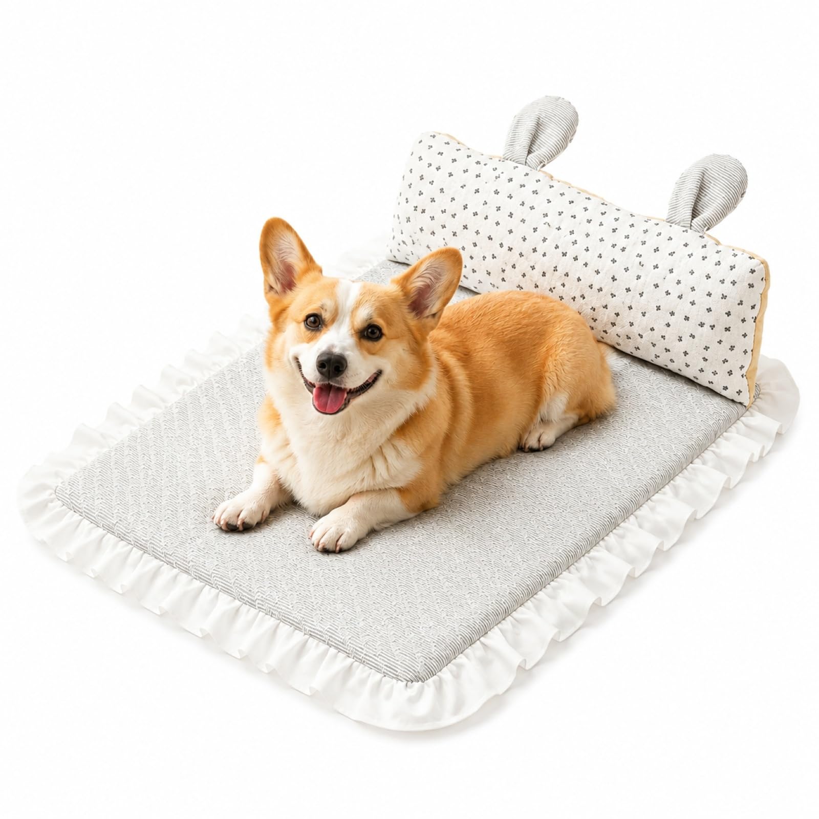 Tapis refroidissant pour animaux contre la canicule lit doux étanche chat chien rose