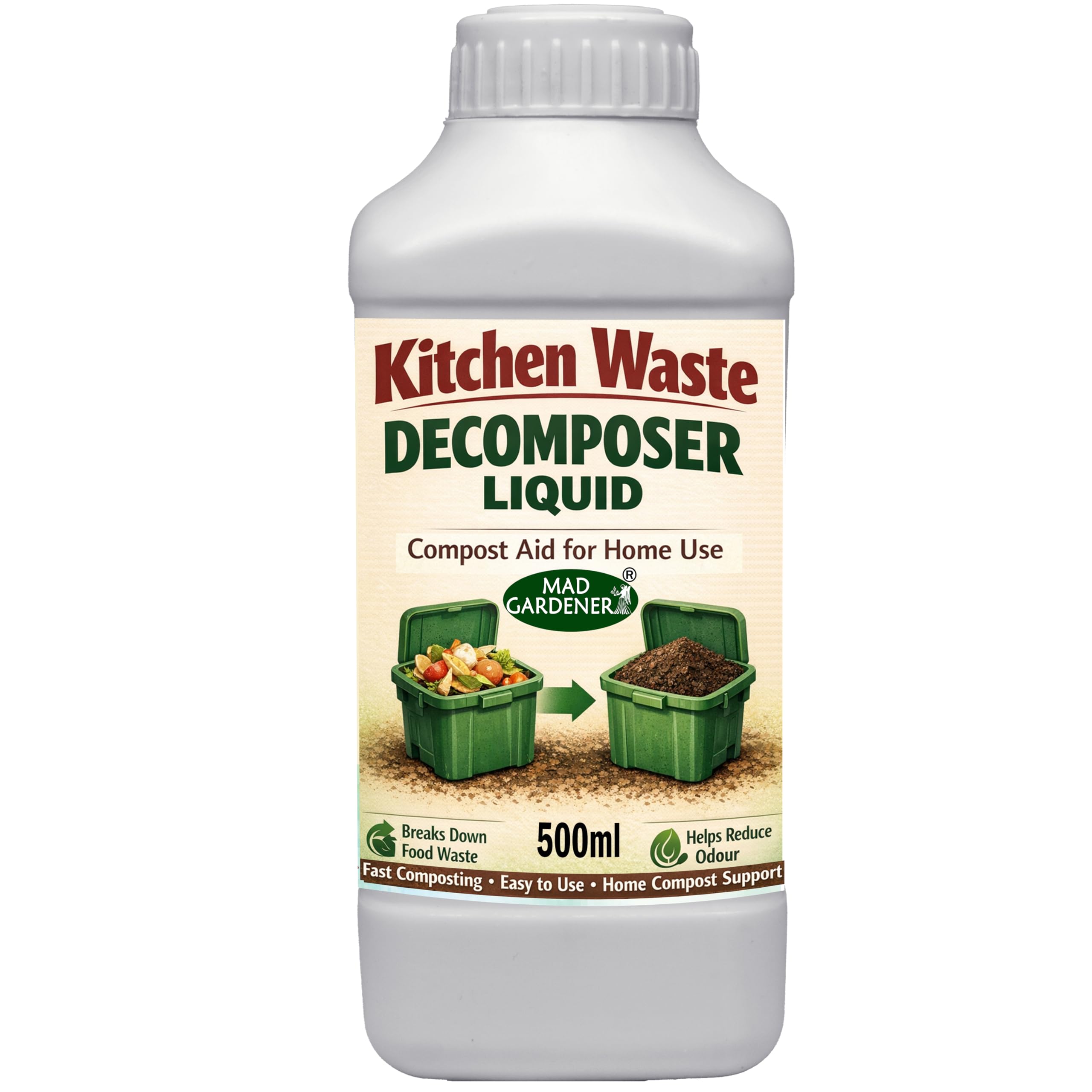 Kitchen Waste Decomposer Liquid 500ml for Home Composting, Easy Dilute & Spray Use, Suitable for Bucket, Bin and Drum Setup-image-45