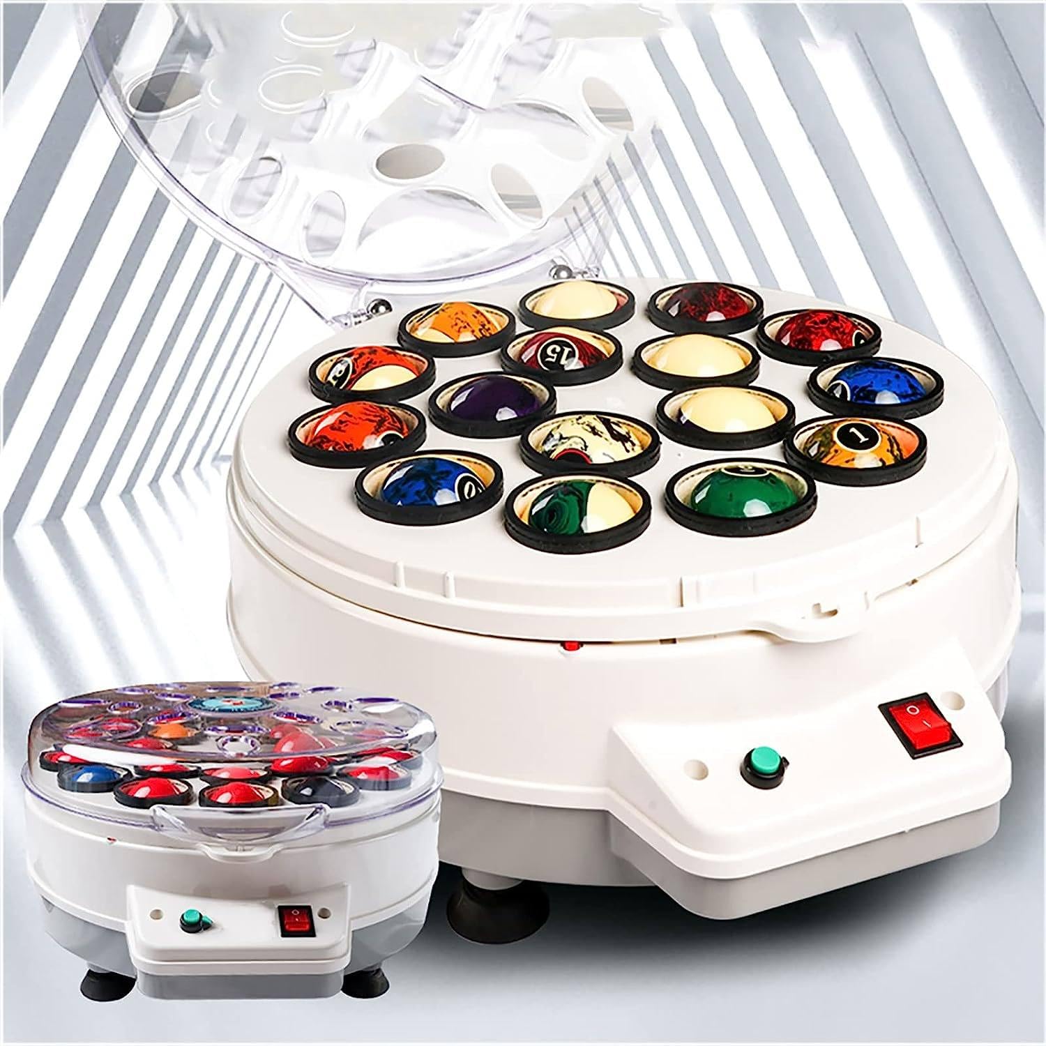 Pulitore per palle da biliardo 2 in 1 automatico elettronico 22-ball Cleaner per snooker, biliardo e palle da biliardo per gli uomini