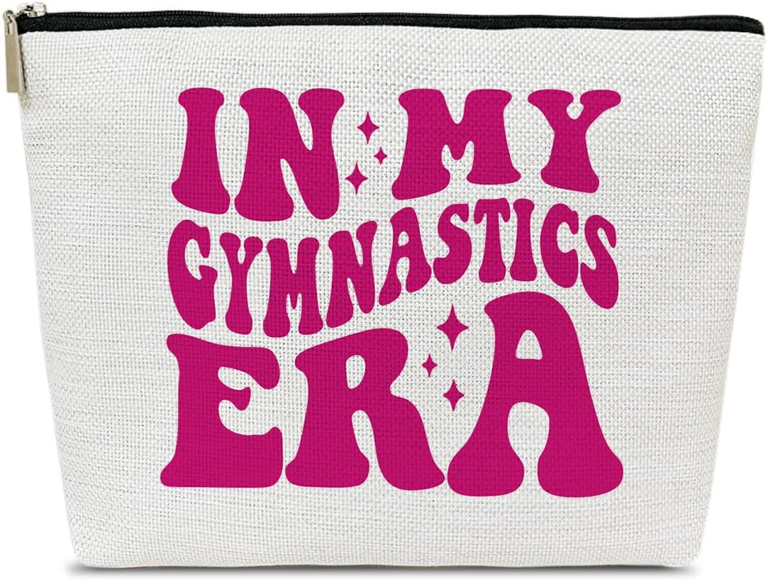 In My Gymnastics Era Makeup Bag, Funny Gymnastics Gifts Cosmetic Bag for Purse, Gymnast Graduation Appreciation Thank You Birthday Gifts for Women Girls Coworkers Leader