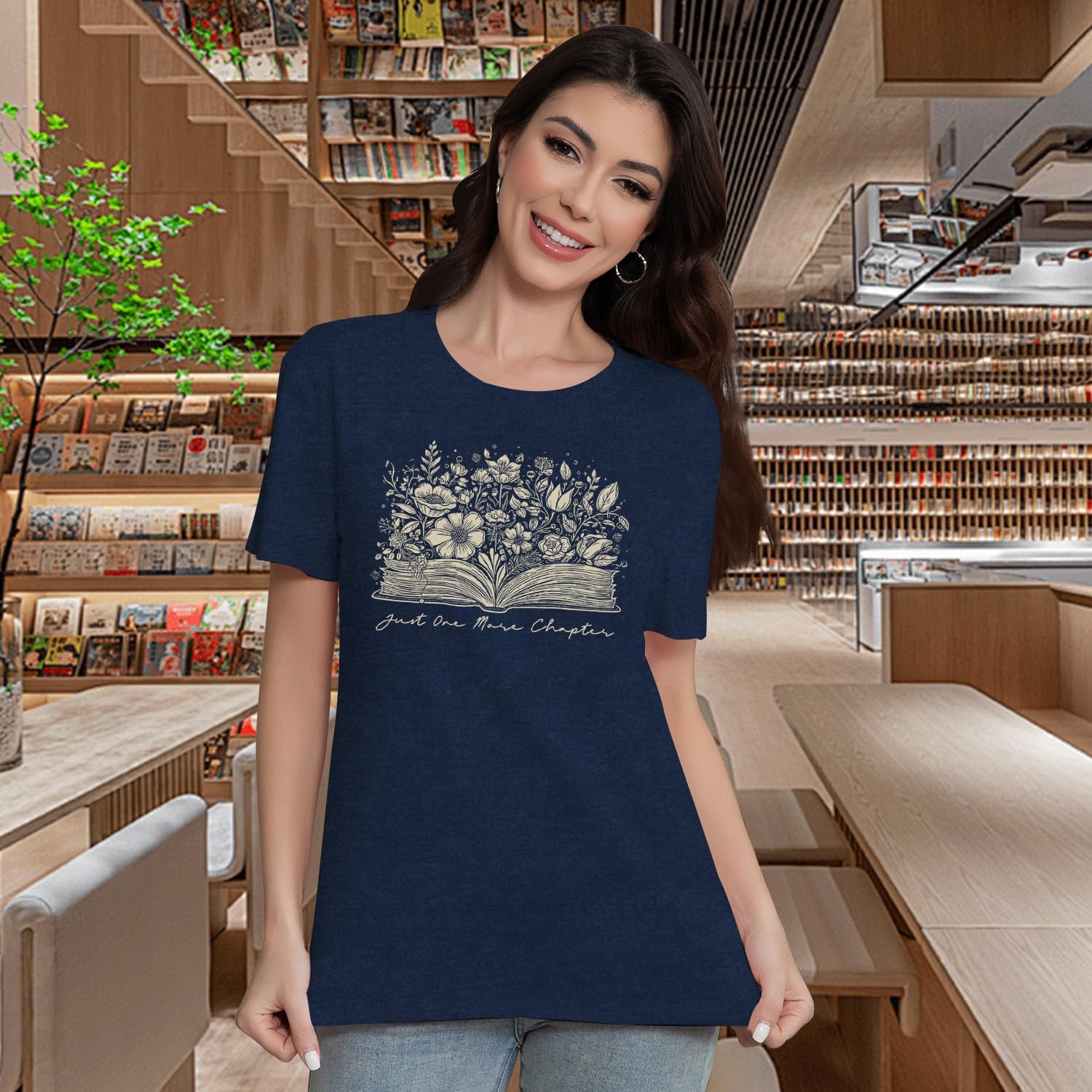 Book Shirts for Women Book Lover T-Shirt Reading Tee Teacher Tops - Image 2