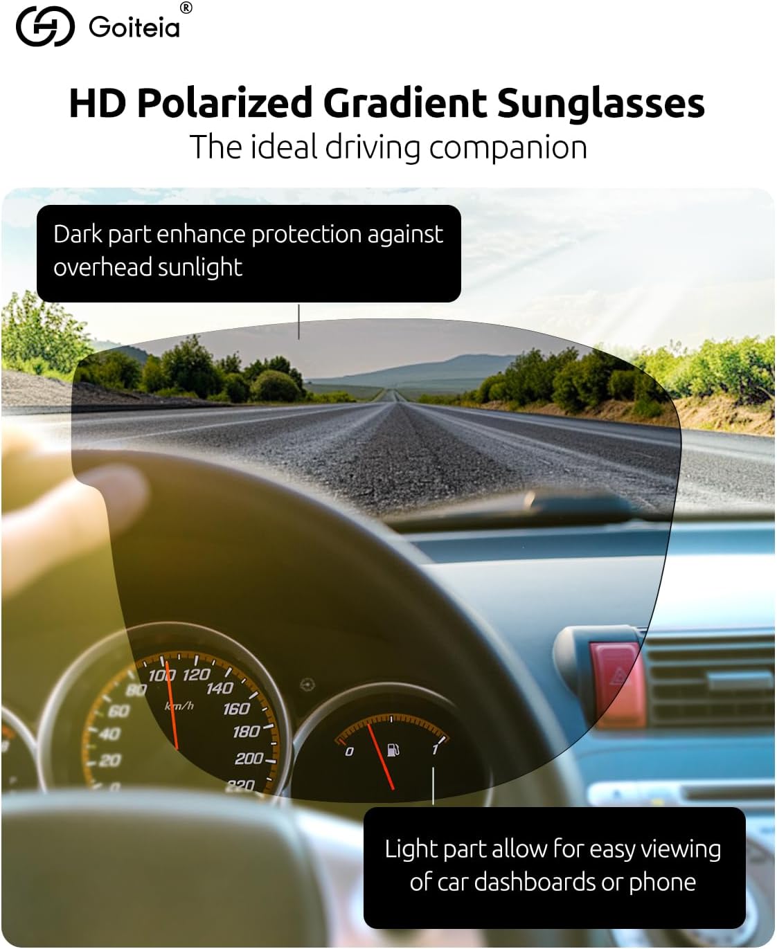 Goiteia Oversized Polarized Sunglasses Over Glasses Women Men,1.1% Reflectivity for Better Side Glare Reduction,100% UV400 Protection（Grey Gradient） - Image 6