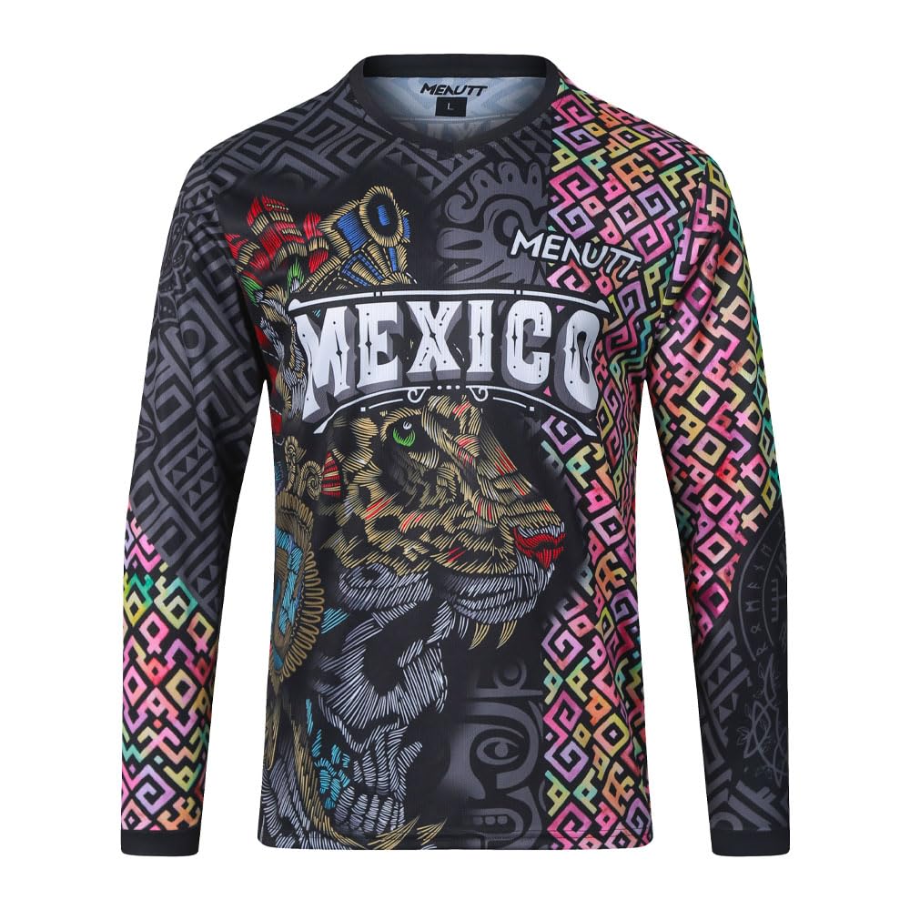 Men's Mountain Bike Jersey Long Sleeve MTB Off-Road Mexico Jersey Downhill&Motocross Shirts