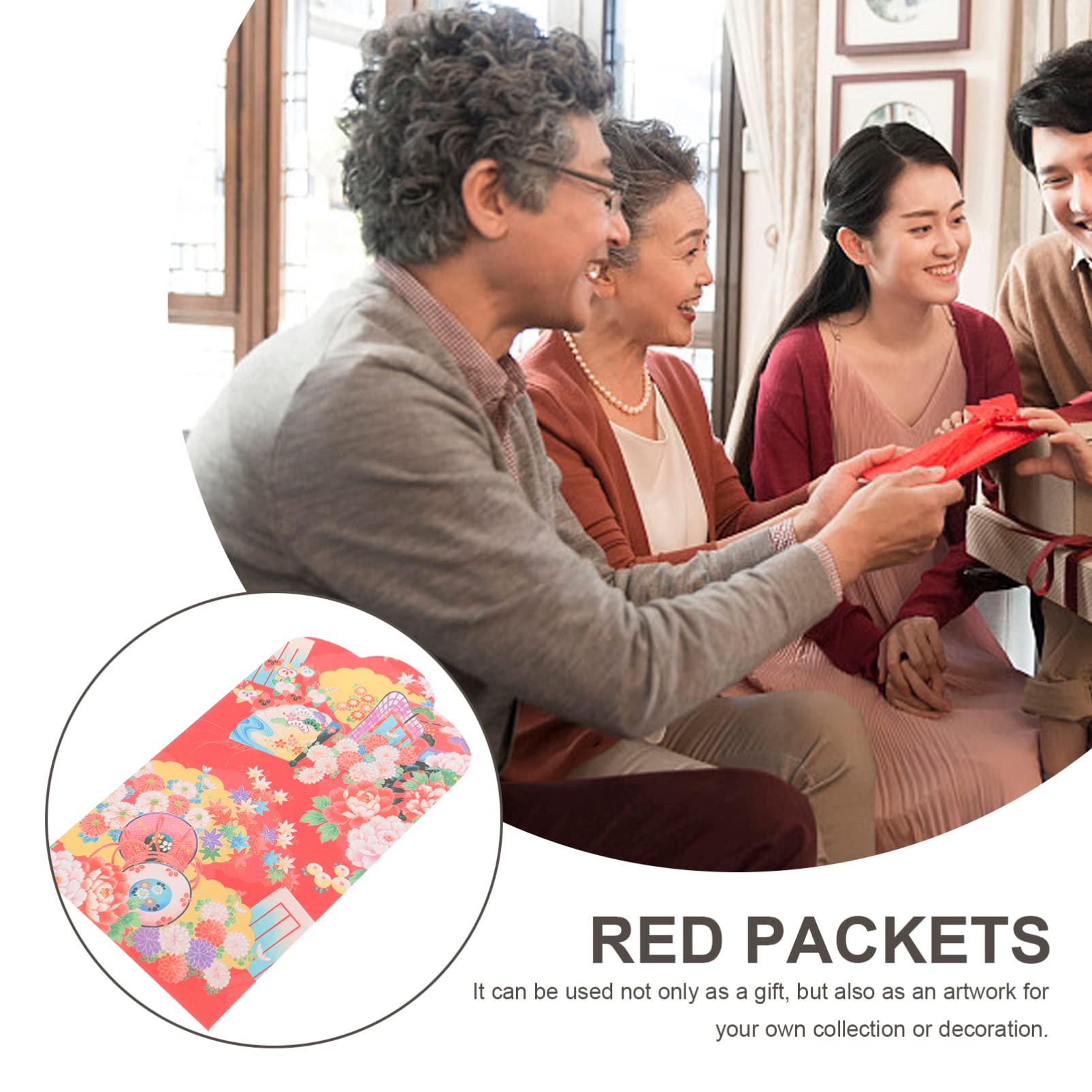PRETYZOOM 50 Stück Roter Umschlag im japanischen Stil Chinesischer roter Geldumschlag rote Handtasche Geldbörsen Geschenke Geldbeutel neujahr versorgung Japanischer Stil Sammelalbum Hase