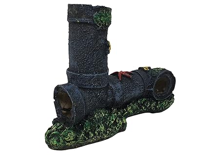 Maalavya Underwater Aquarium Toys for Aquarium Decoration (Rust Pipe)