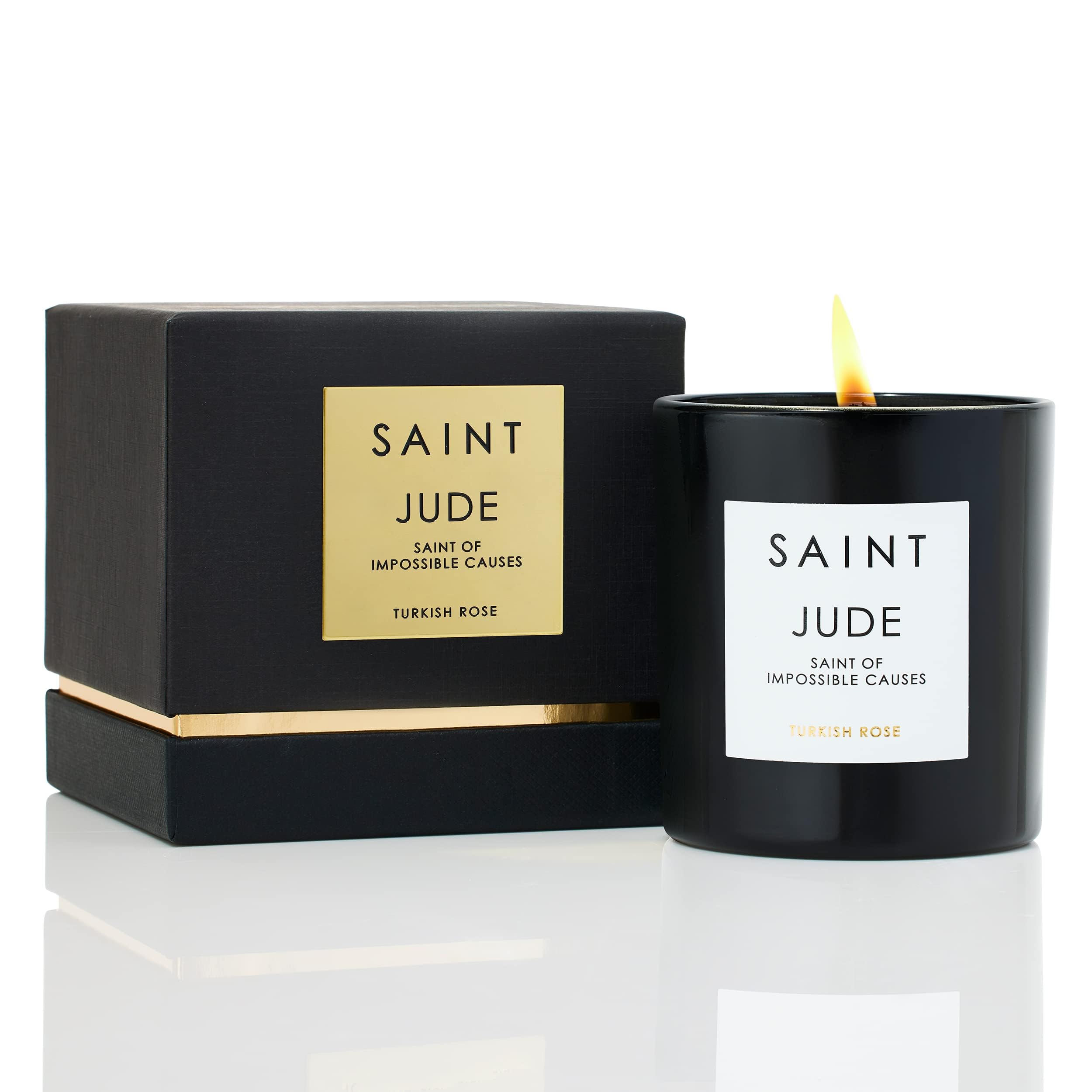 Saint Jude Duftkerze mit Gebet, Gebetsmünze und Heiligem Öl, der unmöglichen Ursachen, Soja-Kokosnuss-Aromatherapie-Kerze mit 50 Stunden Brenndauer