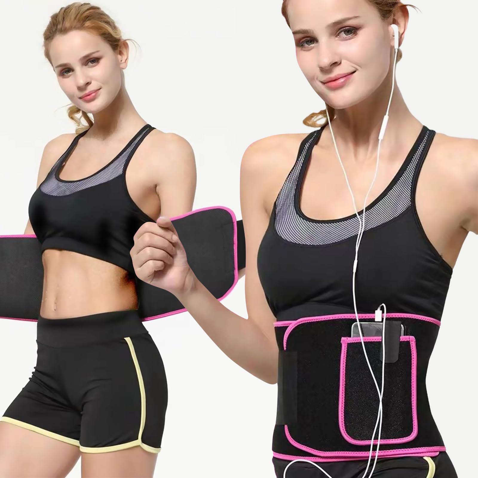 Fascia Addominale Dimagrante 3 Pezzo Fascia Addominale per Donne e Uomini Perdita Peso Fascia Snellente Pancia ed Effetto Sauna per Bruciore di Stomaco e Schiena Supporto Cintura Regolabile