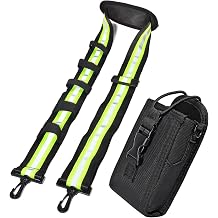 HYS Nylon Case with Belt Loop & D-Ring/Black Carrying Strap with Reflective Adjustable Shoulder Strap - Thick Padded Non-Slip