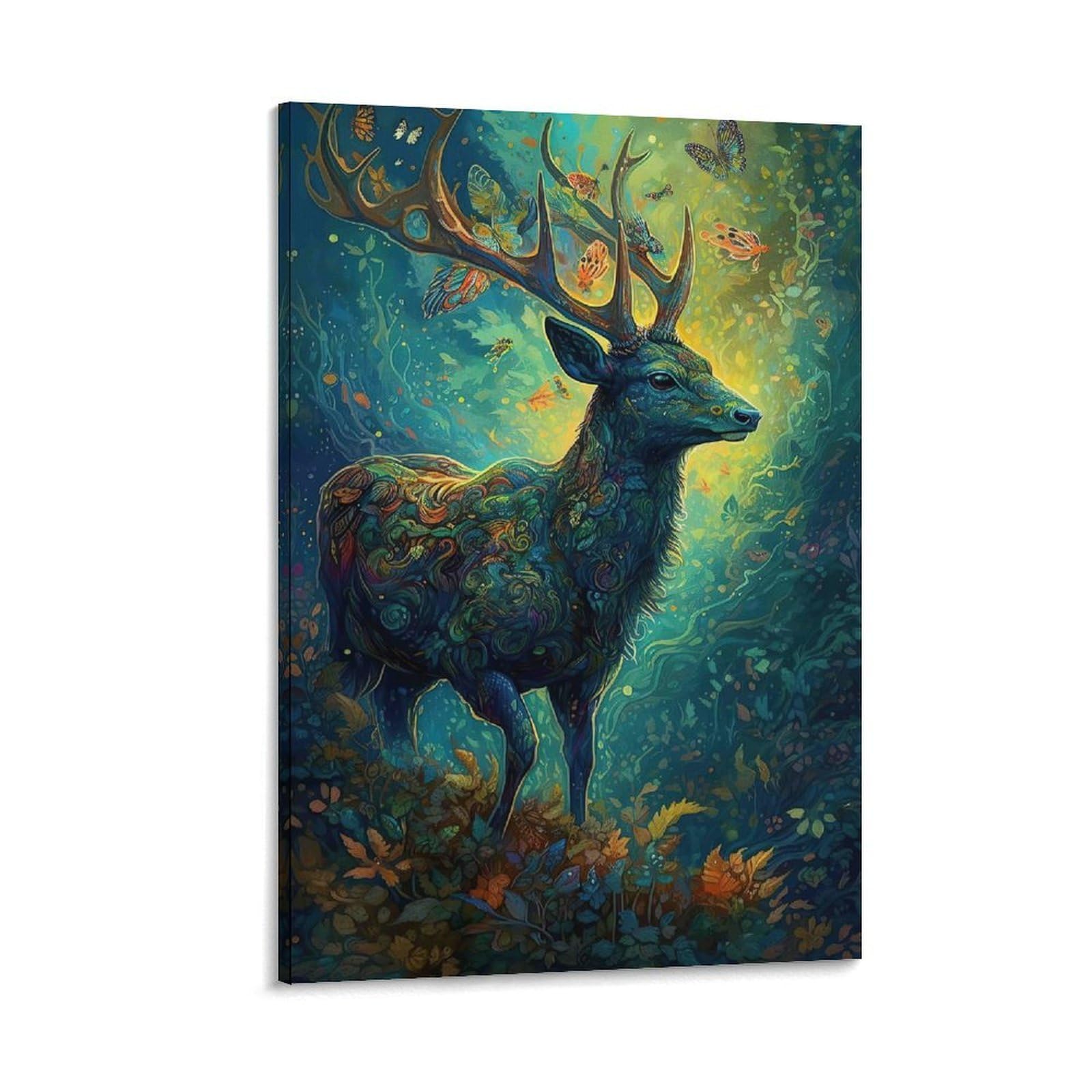 DHBANEIOK Fantasy Deer Art_1 Poster Artwork Giclee Canvas Prints Modern Wall Art Picture Wall Hanging for Dining Room Kitchen Home Office Decor 20x30inch(50x75cm)