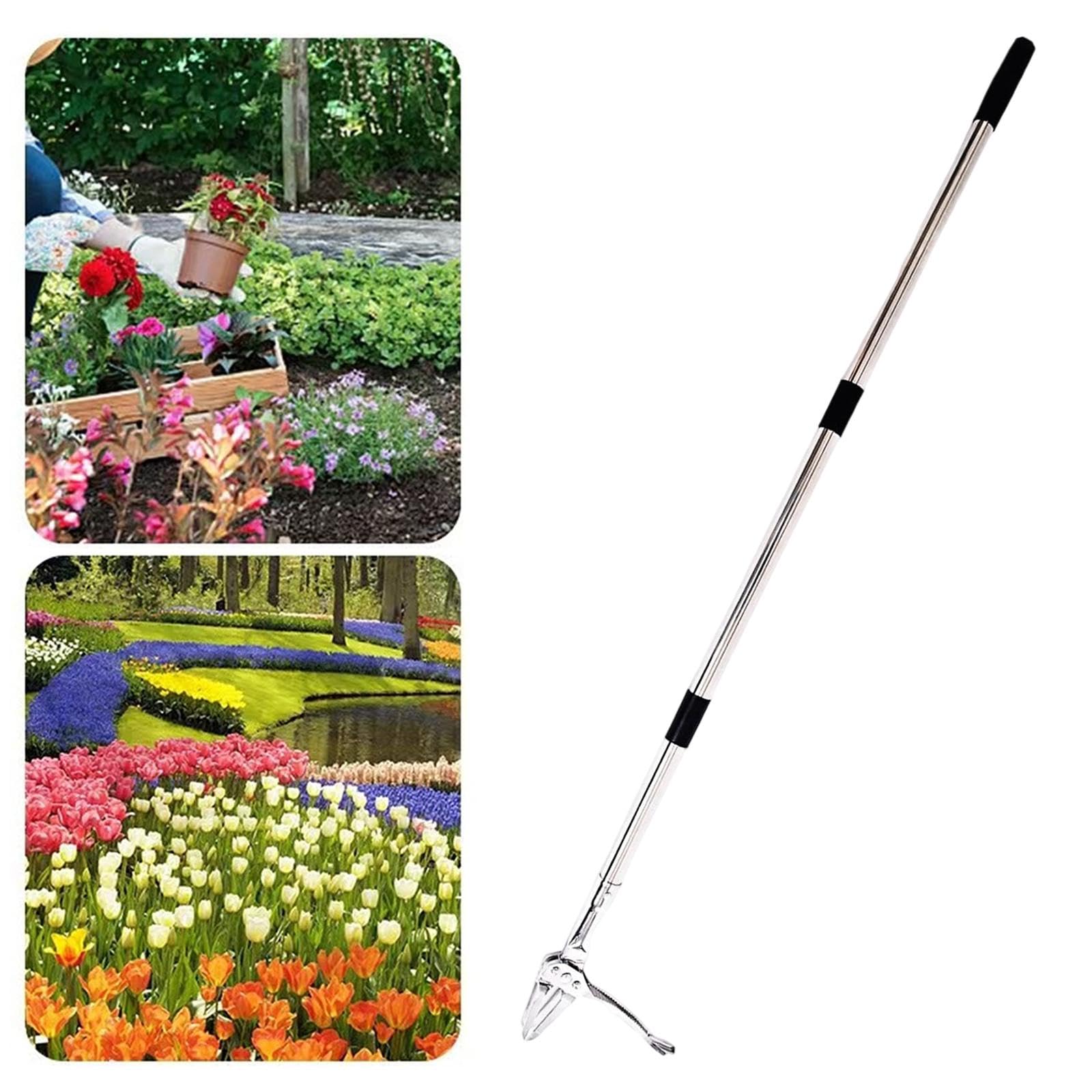 Unkrautstecher Unkrautentferner Wurzelstecher Jätwerkzeug Gartenjäter mit Langem Stiel Zum Jäten Im Stehen für Die Mühelose Unkrautbekämpfung Im