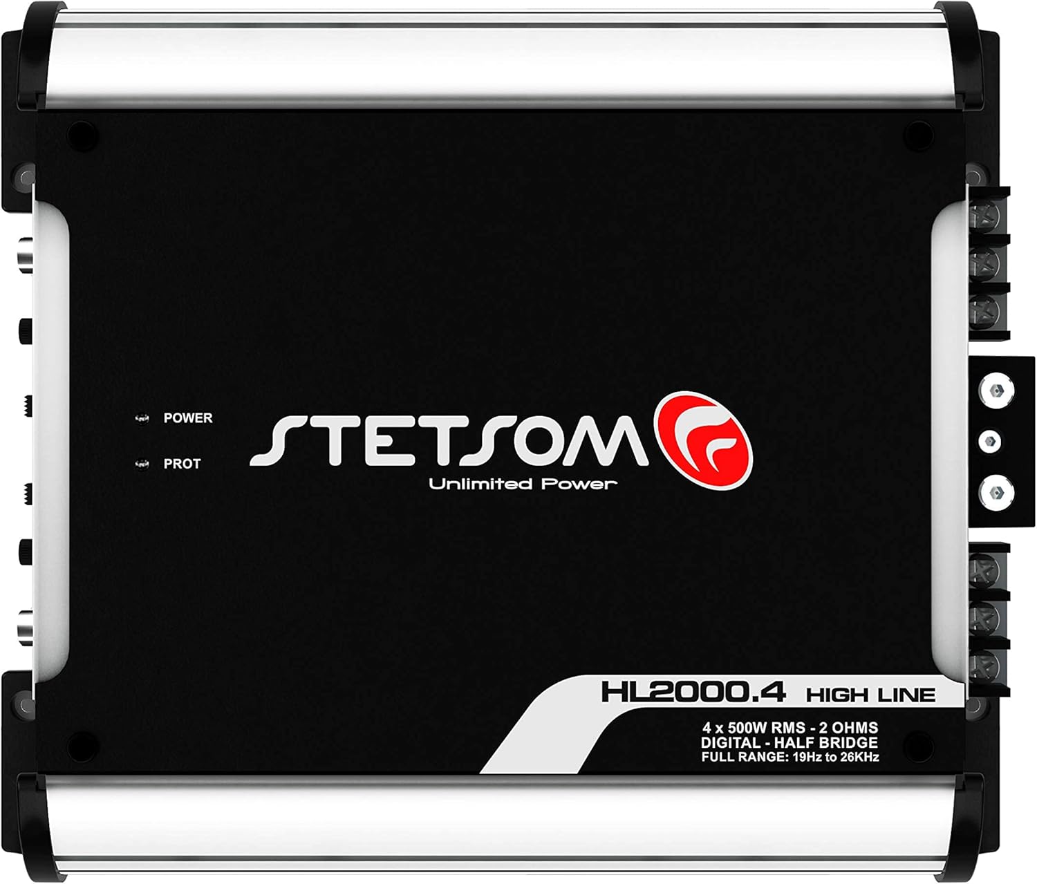 Stetsom HL 2000.4 2 Ohms 4 Channel 2000 Watts Class D Full Range Amplifier (Renewed)