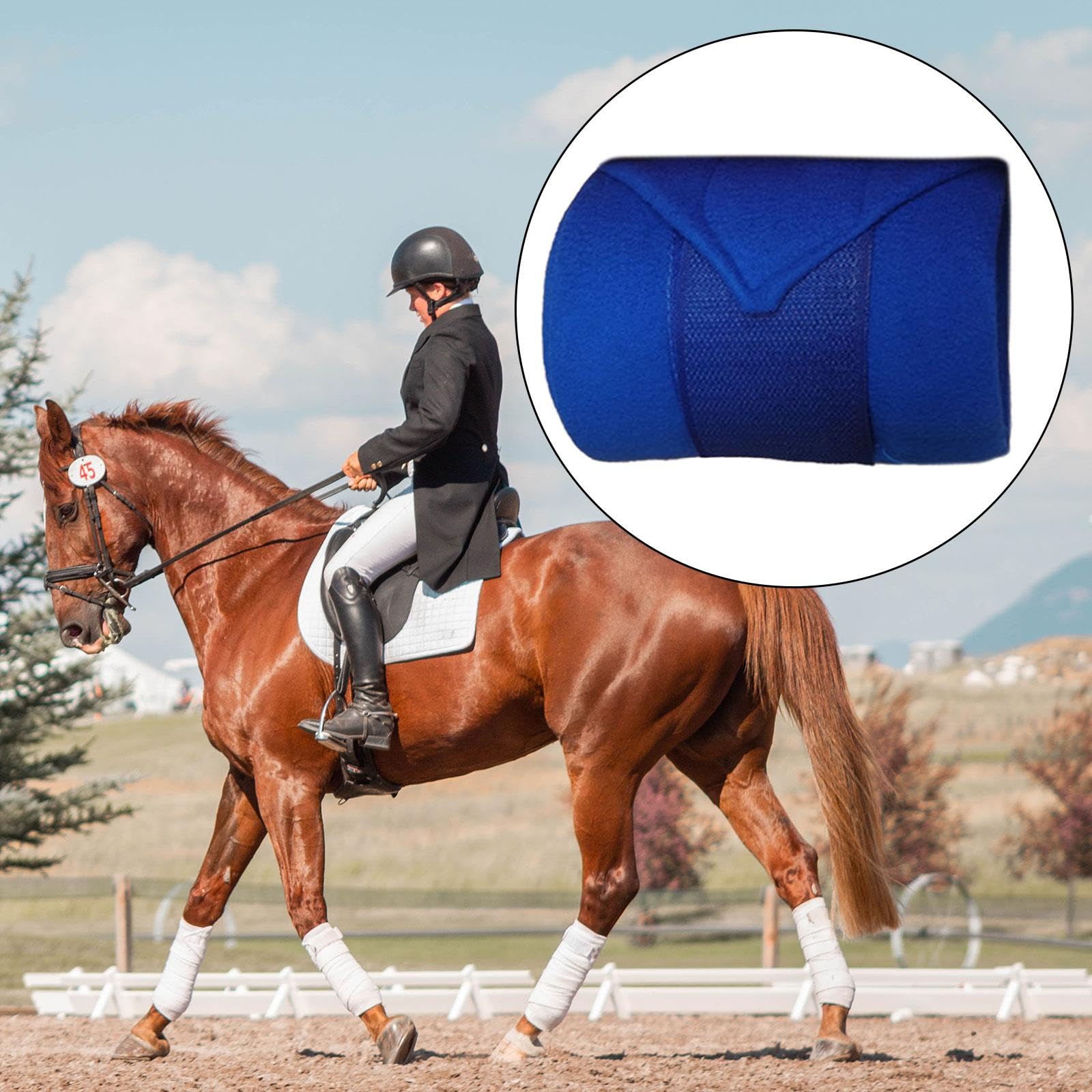 4 Pferdebeinbandagen, Bandagen für Pferde, Dicker Beinschutz, Beinschützer für Reitausrüstung, Rindertraining