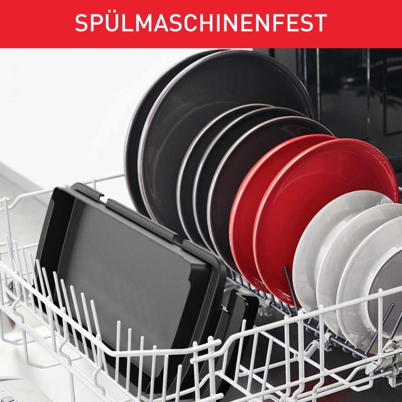 Tefal OptiGrill+ XL Backschale, 2 Liter, antihaftbeschichtet, Aludruckguss, Schwarz