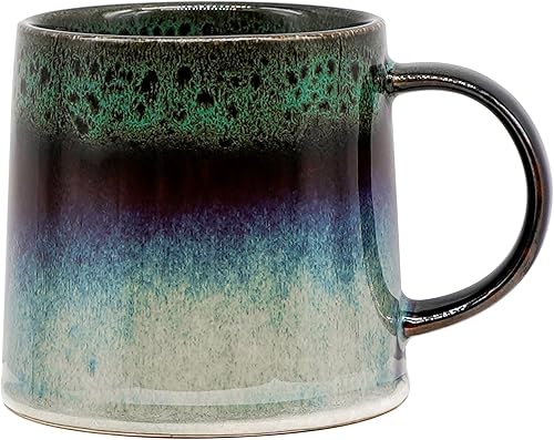 Garnome Tazas grandes de café de cerámica, 20 onzas, hechas a mano, tazas de té grandes con asa para oficina y hogar, aptas para lavavajillas y