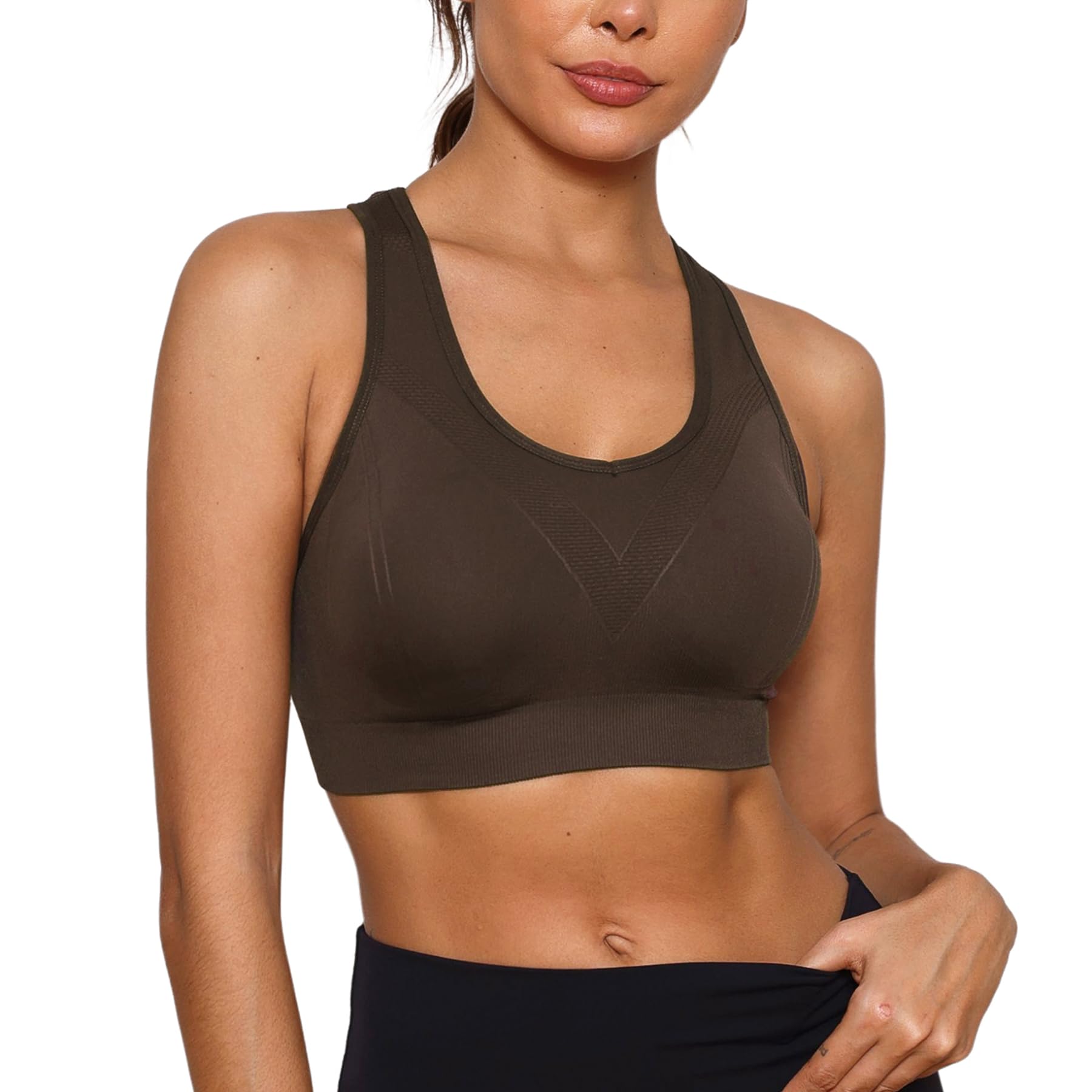 Sykooria Donna Reggiseno Sportivo Reggiseno da Allenamento Senza Ferretto Top Fitness Donna Palestra Imbottito per Ginnastica Yoga S-XXL