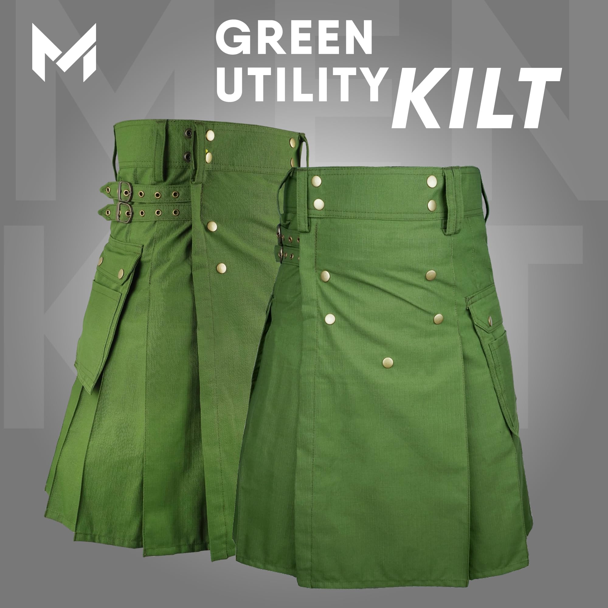 McWilliams Kilty dla mężczyzn, aktywny męski Deluxe czarny sportowy kilt, szkocki kostium męski