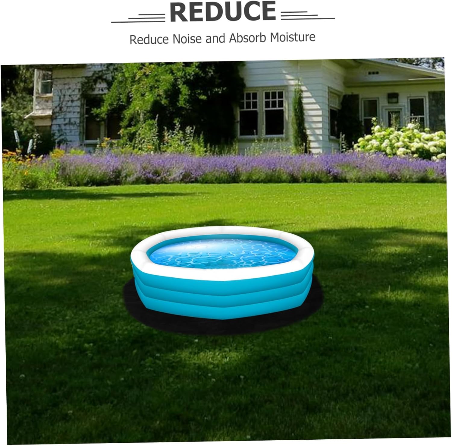 POPETPOP Hot Tub Slip Mat Round Rug for Outdoor Pools Durable and Absorbent Flooring Protector for Hot Tubs Yoga and Pet Areas