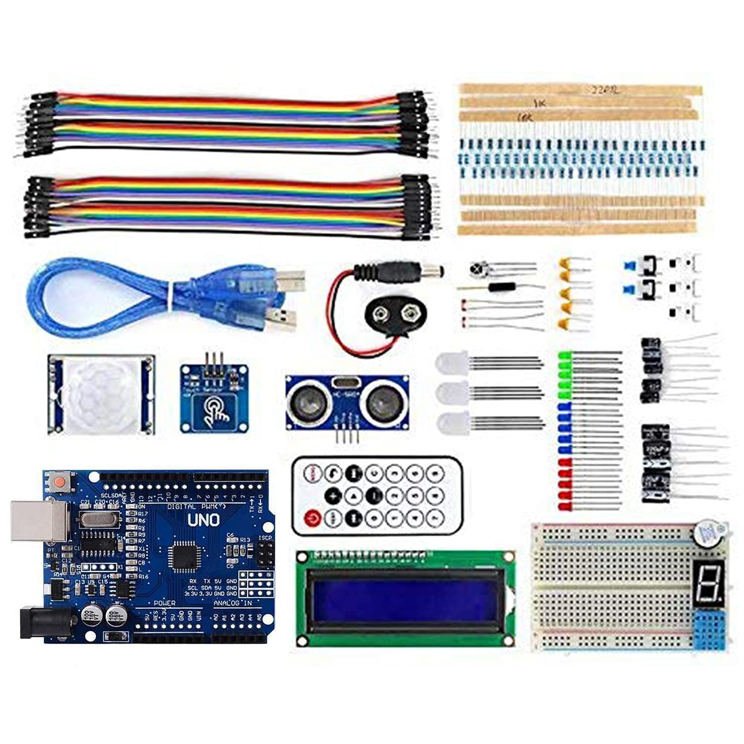 REES52 SMD Uno Based Super Starter Kit Compatible with Arduino smd Full Learning Kit For Robotics Project Kit