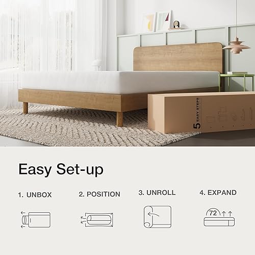 Miniatura 9 de Novilla Colchón tamaño King de 6 pulgadas en una caja, colchón de espuma viscoelástica de gel King con espuma cómoda para un sueño nocturno