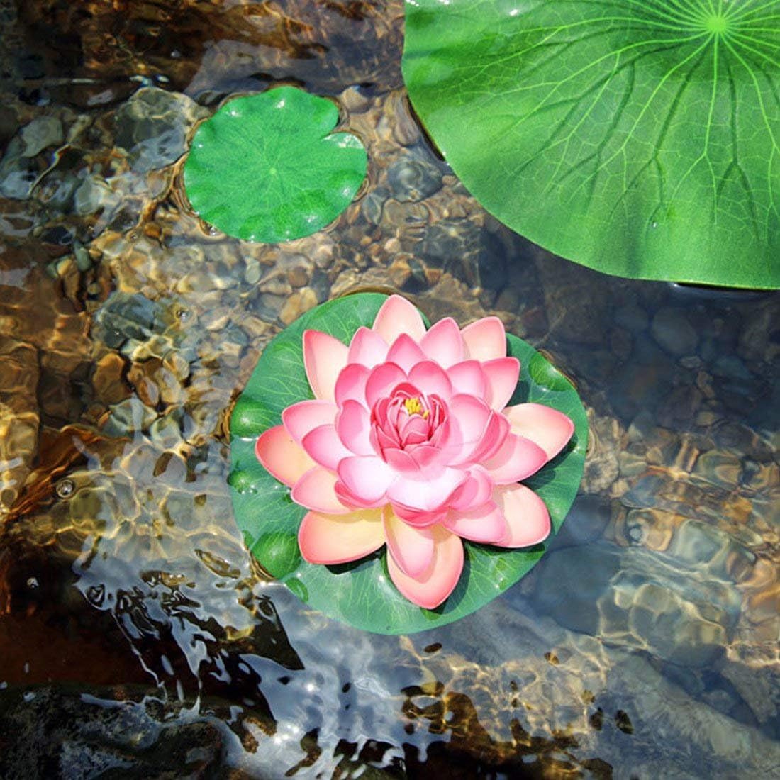 Buy Superdream Water Floating Foam Lotus Flower for Pond Decor, Set of