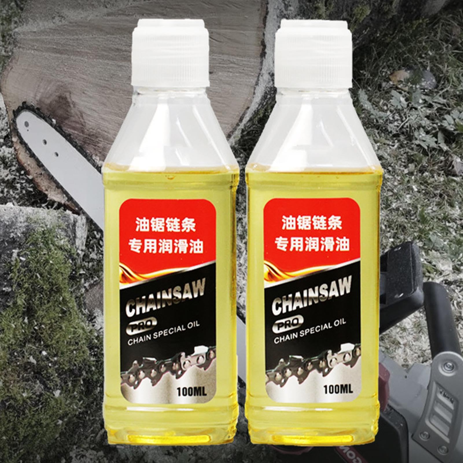 Chain Saw Oil,Cha in S aw O il for Electric C hain S aw, 100ml Multi-Purpose Synthetic Cha in Sa w Oi l Lubricant Uni versal for Hedge Trimmer, Sliding Door, Sewing Machine,to Fast Efficient Cutting