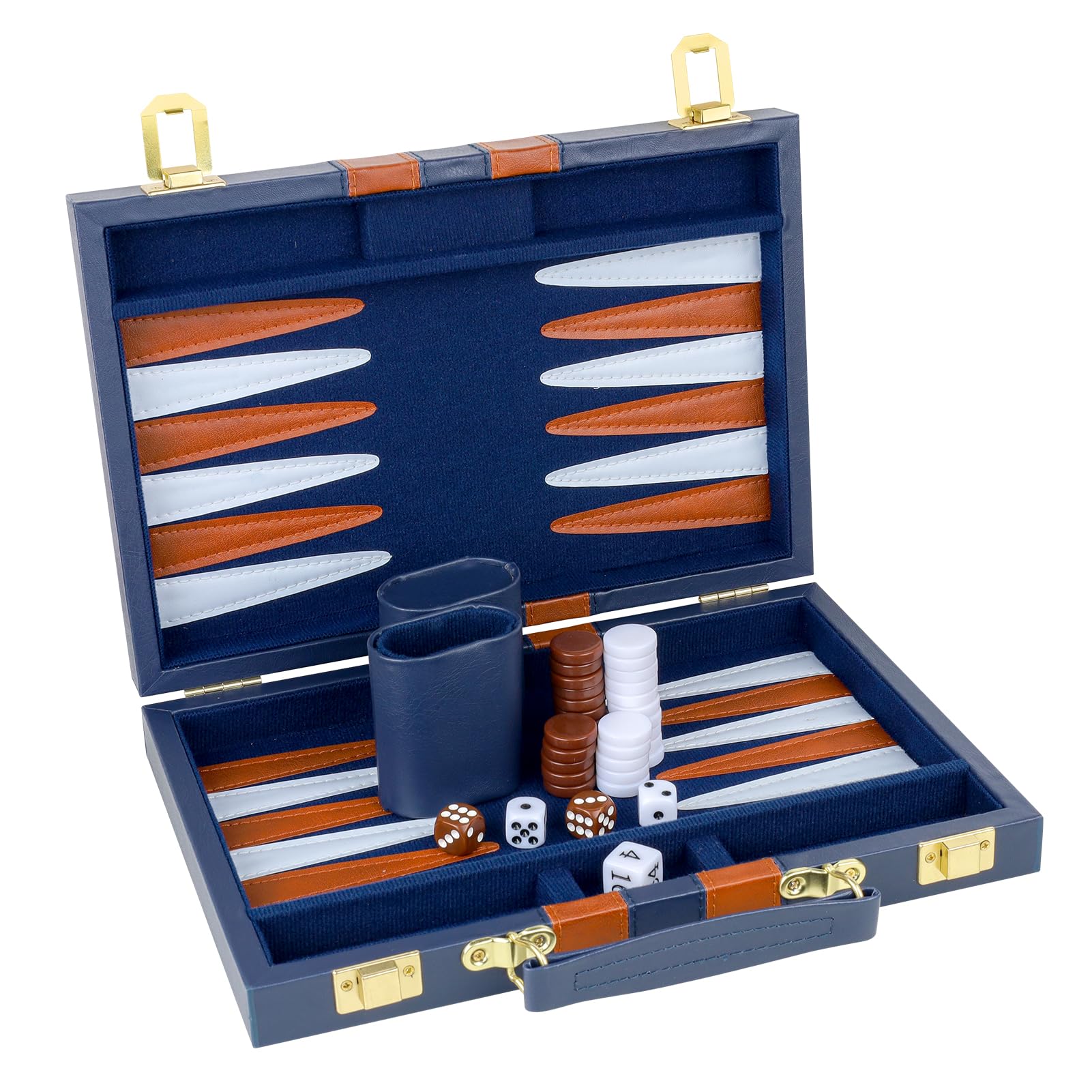 RERIVER 11-Inch Navy Backgammon Set