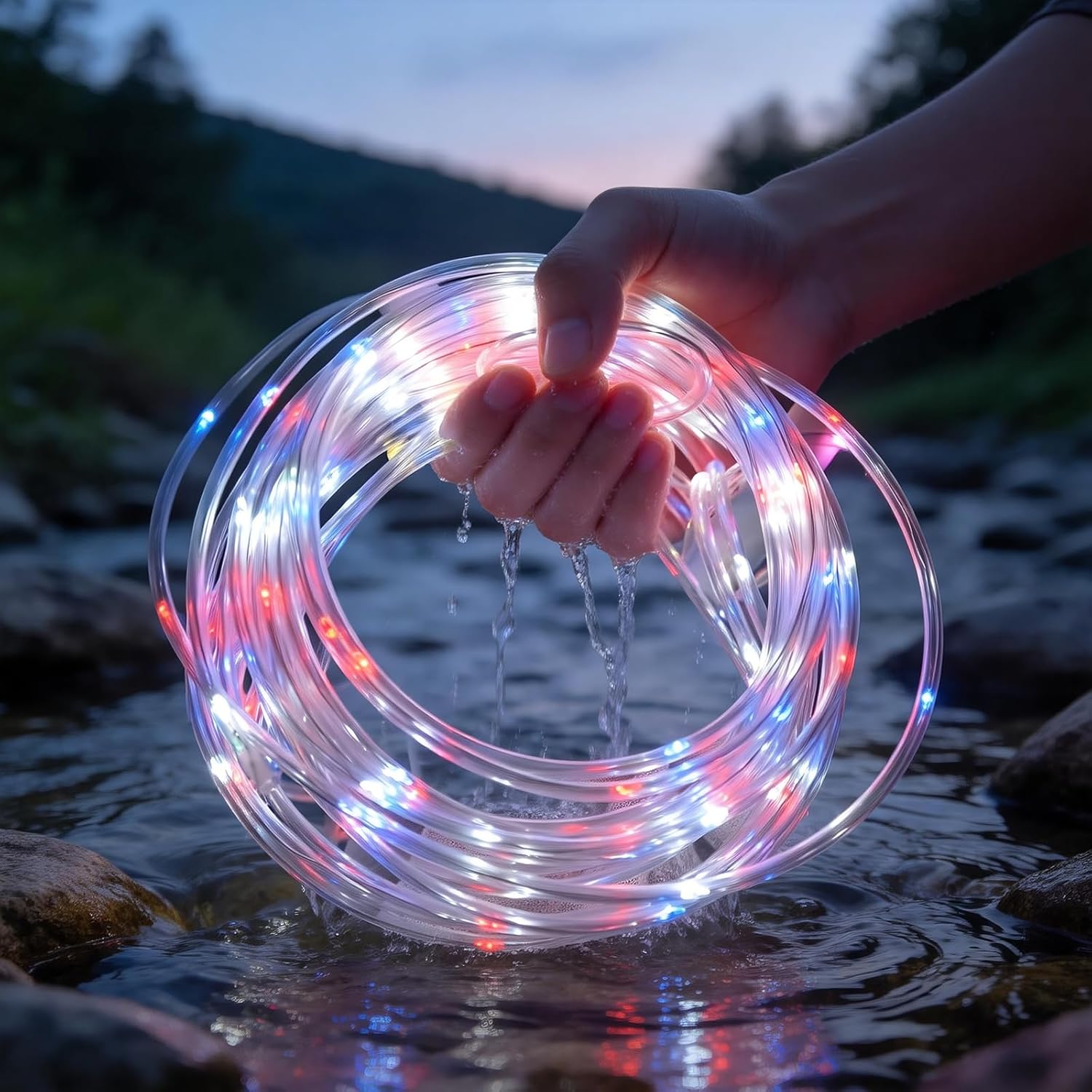 66ft 200 LED Waterproof String Lights, Color Changing Outdoor/Indoor Rope Lights Plug in with Remote, 16 Colors & 8 Modes for Garden, Party, Patio, Wedding, Halloween, Christmas Decorations