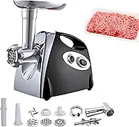 Moedor Elétrico de Carne 2800W Inox 3 Discos Acessórios Alta Performance para Linguiça Hambúrguer Bolinho Uso Doméstico e Profissional com Acessórios Inclusos