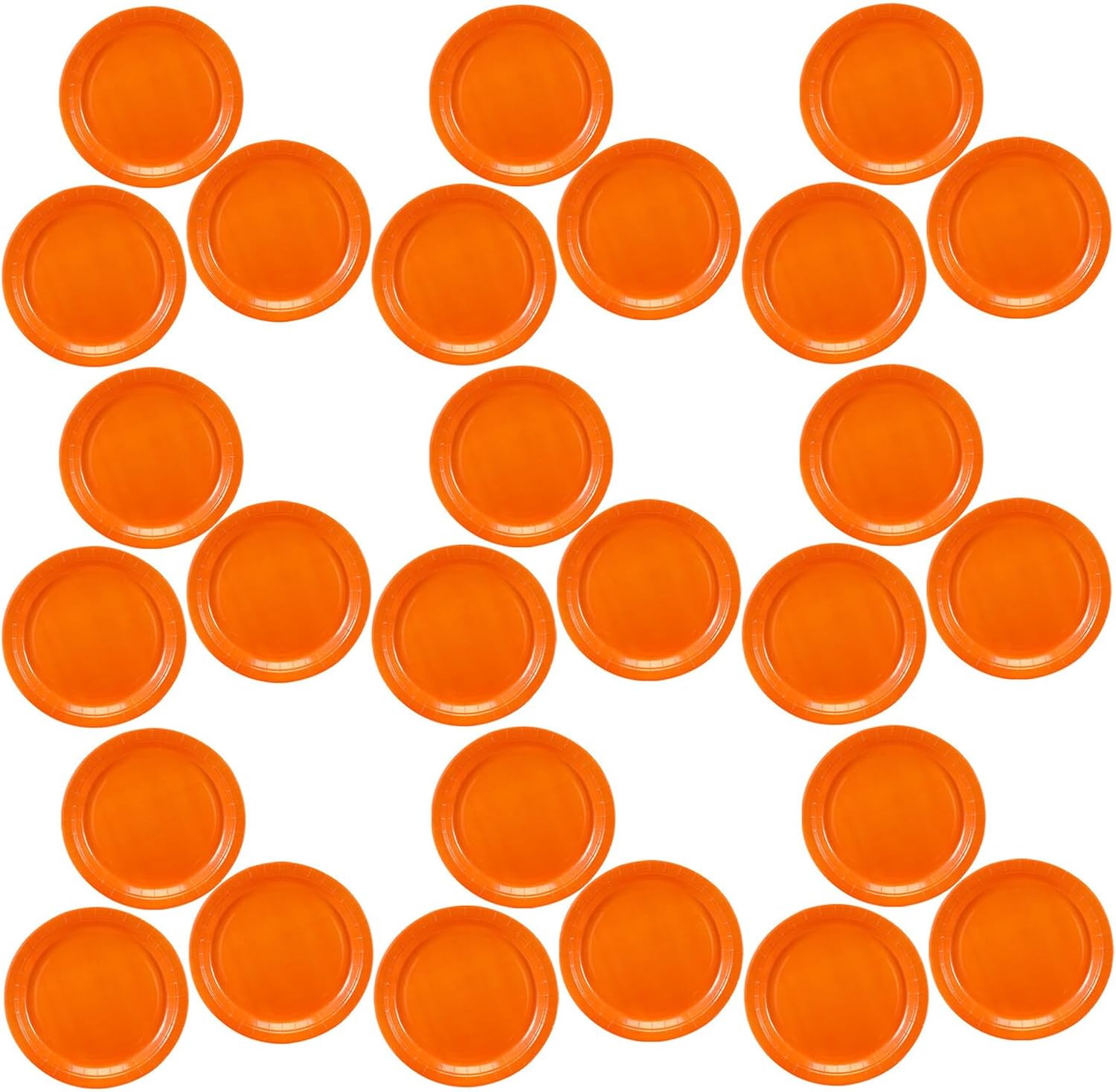 MAGICLULU Paper Plates for Birthday Party, 9-inch Orange Disposable Cake Dessert Plates, 72pcs Party Tableware for Weddings and Showers
